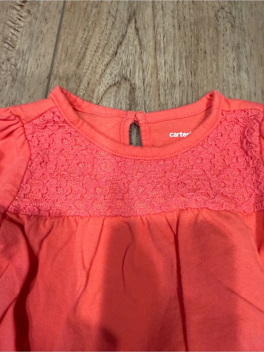Carter's Coral onesie & Navy Floral Leggings Set